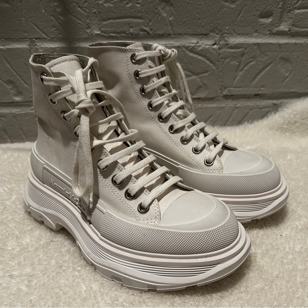 Alexander McQueen Tread Slick High-Top Sneaker Size 38.5 - Picture 2 of 12